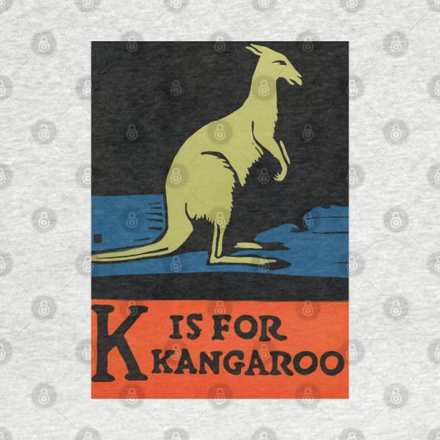 K is for Kangaroo ABC Designed and Cut on Wood by CB Falls by EphemeraKiosk